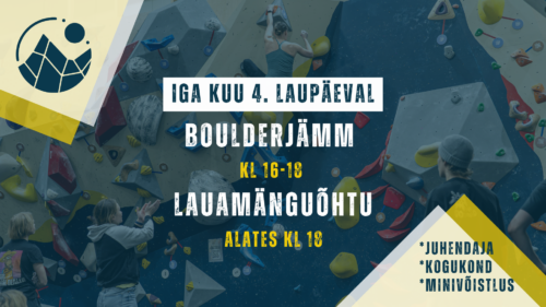 Boulderjämm & lauamänguõhtu Ronimaal! 