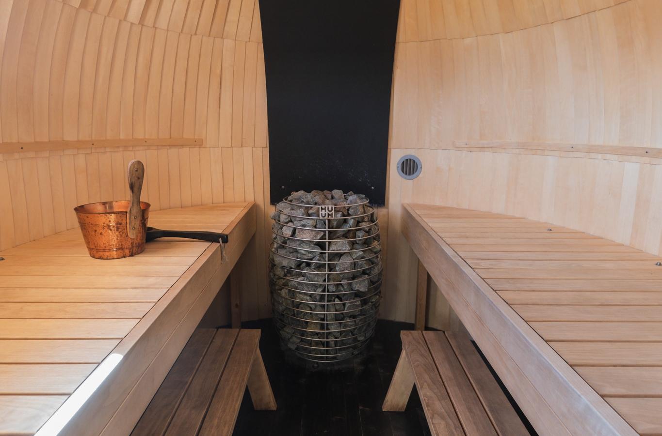 Steam room of the igloo sauna
