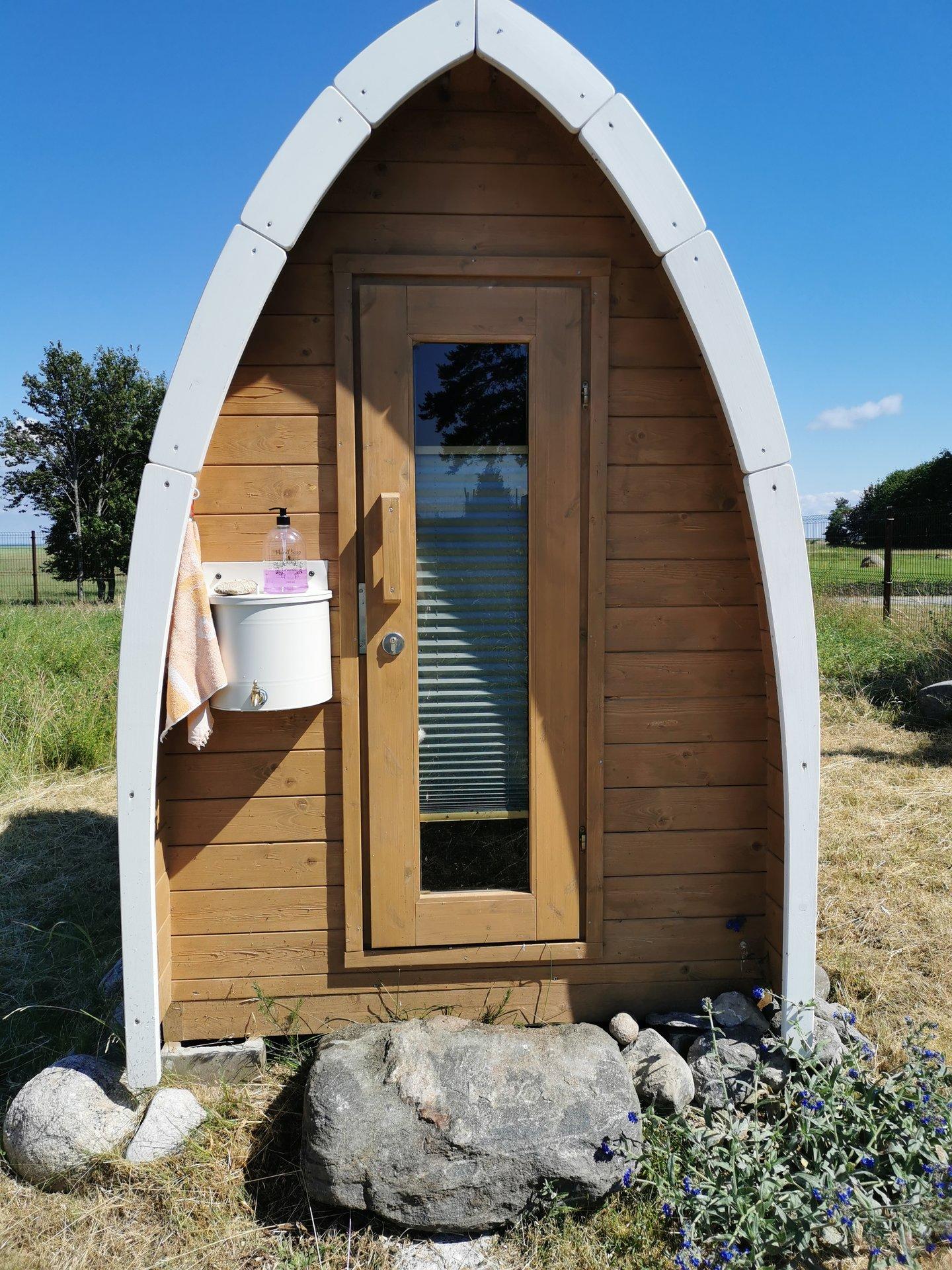 Modern outdoor toilet