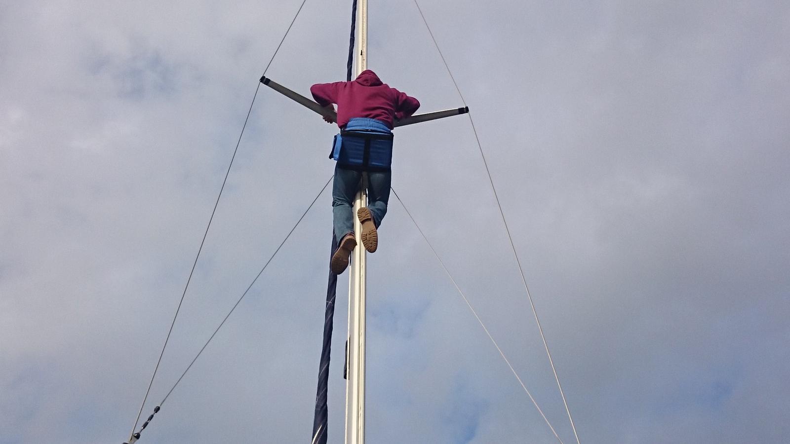 Only the bravest can climb the mast