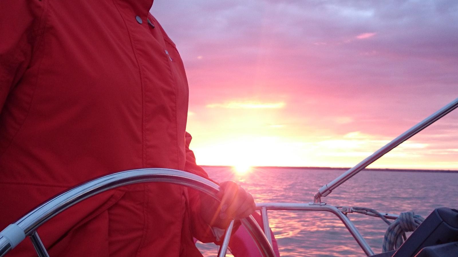 Sailing to Kihnu island with Seikle Vabaks; wonderful sunsets