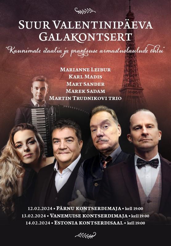 Suur Valentinipäeva Galakontsert ''Kaunimate itaalia ja prantsuse armastuslaulude õhtu''